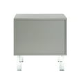 thumbnail image 5 of Lamont Light Grey Side Table - Greek Key Lacquer-Finish, Lucite Leg,, 5 of 9