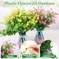 thumbnail image 4 of 20 Bundles Realistic for Outdoors, UV Resistant No Fade Fake Flowers with Plastic Faux Shrubs Plants for Garden Patio Porch Window Box Home Wedding Farmhouse Outside Hanging Decor, 4 of 5