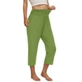 thumbnail image 2 of Girls Capris Sweatpants Casual Elastic High Waisted Summer Comfy Pants Trousers with Pockets for Kids 4-14 Years, 2 of 7