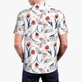 thumbnail image 3 of Balery Tulips Flowers Printed Men’s Short Sleeve Polo Shirt, Midweight Men's Shirt,Golf Polo shirts -Medium, 3 of 8