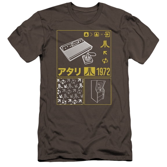 Atari Kanji Squares Premium S/S Adult 30/1 T-Shirt Charcoal