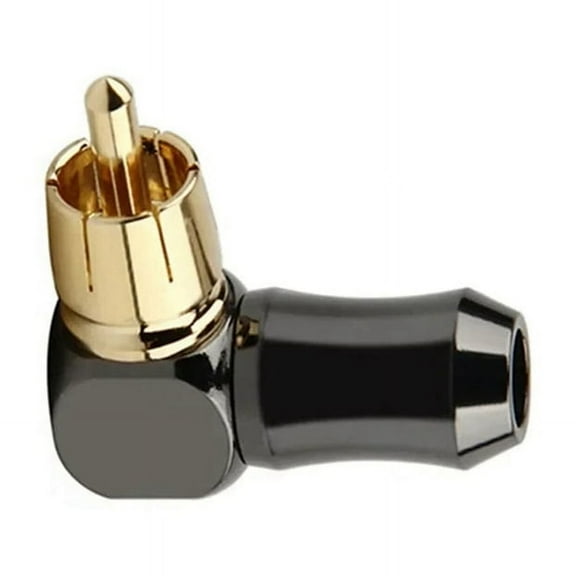 1Pcs RCA Connector Audio Plug Male 90 Degree Right Angle Elbow Speaker Terminal Conector for Soldering Video Cable