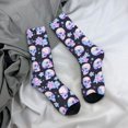 thumbnail image 5 of Sigee crystal flower Skull for Contrast Design Soft Moisture-Wicking Socks Crew Casual Athletic Stretchy Loose Middle Tube Socks, 5 of 6