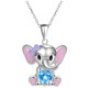 thumbnail image 2 of Collar Elefante/Corazón Plata/Azul 1 Pza High Monaco ElephantNeck01, 2 of 4