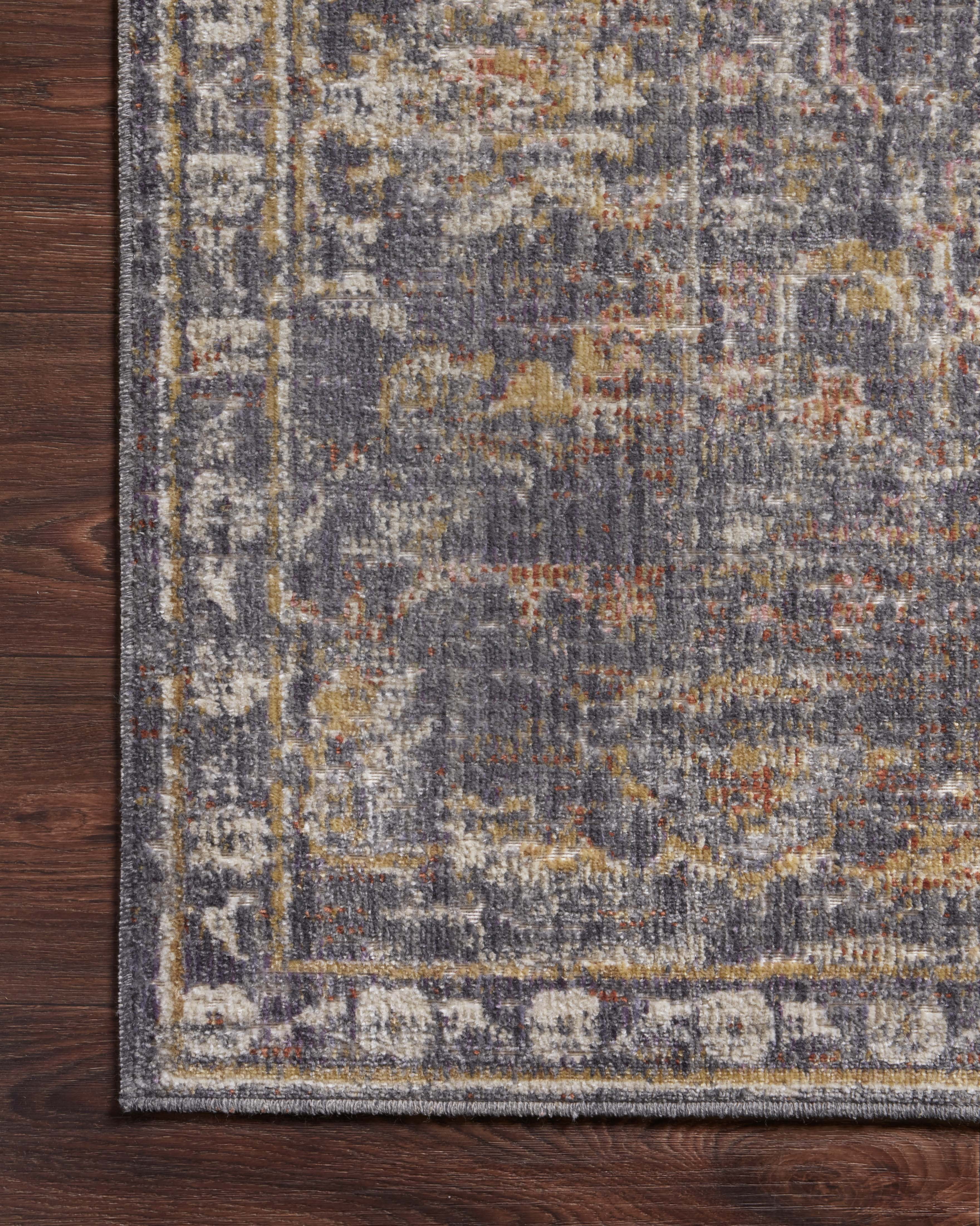 Chris Loves Julia x Loloi Rosemarie Graphite/Multi 3'-7" x 5'-7" Area Rug