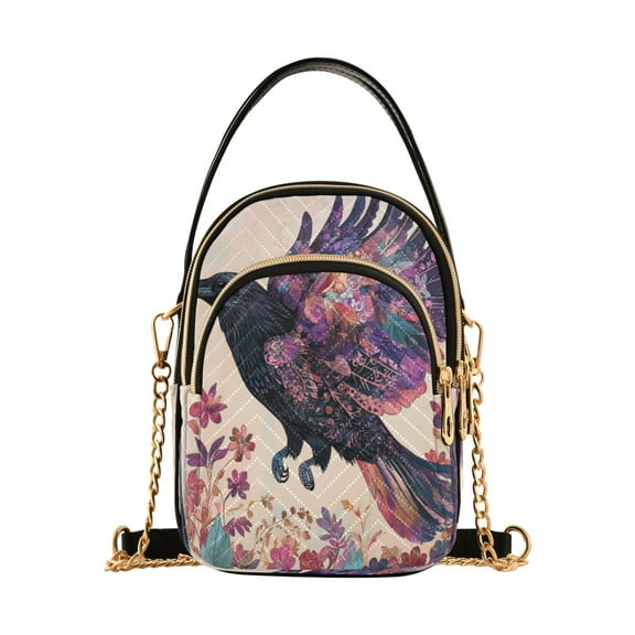 DIXRUYEE Cross Body Fashion Shoulder Waist Purse Bags Floral Flight Pocket Handbags