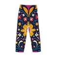 thumbnail image 4 of Kdxio Cinco De Mayo Floral Print Men's Sleep Pajama Pant Lounge Pants with Pockets, 4 of 8