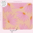 thumbnail image 2 of Pink Floral Leatherette Mouse Pad, 9" x 8" with Non-Slip Back, Falling Flower, 2 of 2