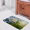 thumbnail image 4 of Fresh White Rose Area Doormat, Floral Doormat, White Area Doormat, , Blooming In The Sunrise Living Room Doormat,Home Decor, Welcome Mat,Indoor Doormat,Front Back Door Mat 17”x30”, 4 of 7