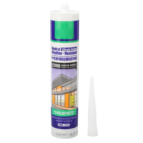Silicone Sealant Waterproof Transparent Caulking Adhesive Cartridge RV Automotive Leak Sealing