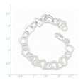 thumbnail image 2 of Sterling Silver Heart Link Bracelet, 2 of 2