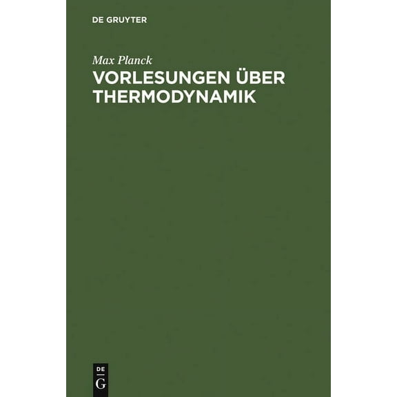 Vorlesungen Ãber Thermodynamik, (Hardcover)