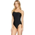 thumbnail image 2 of Seafolly Women's Standard 80's Shoulder One Piece Swimsuit, Flashback Black, 12 US, 2 of 3