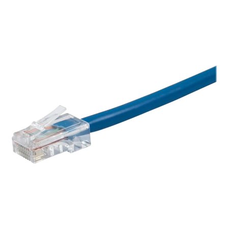 UPC: 0889028011577 | Monoprice ZEROboot series – Patch cable – RJ-45 (M) to RJ-45 (M) – 5 ft – UTP – CAT 5e – stranded – blue