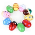 thumbnail image 2 of Maracas Egg, Percussion Musical Instrument Toy Colorful Portable Fun Interactive Animinal Shape  for Home Kindergartens School, 2 of 8
