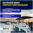 thumbnail image 3 of Five Oceans Contour Flat Boat Fender, Boat Fenders, Boat Bumpers for Docking, 4-Pack - 24-Inch, White, with 3/8-Inch x 5-Foot Fender Line and Convenient Storage Bag, Waterproof PVC Fabric - FO4681, 3 of 8