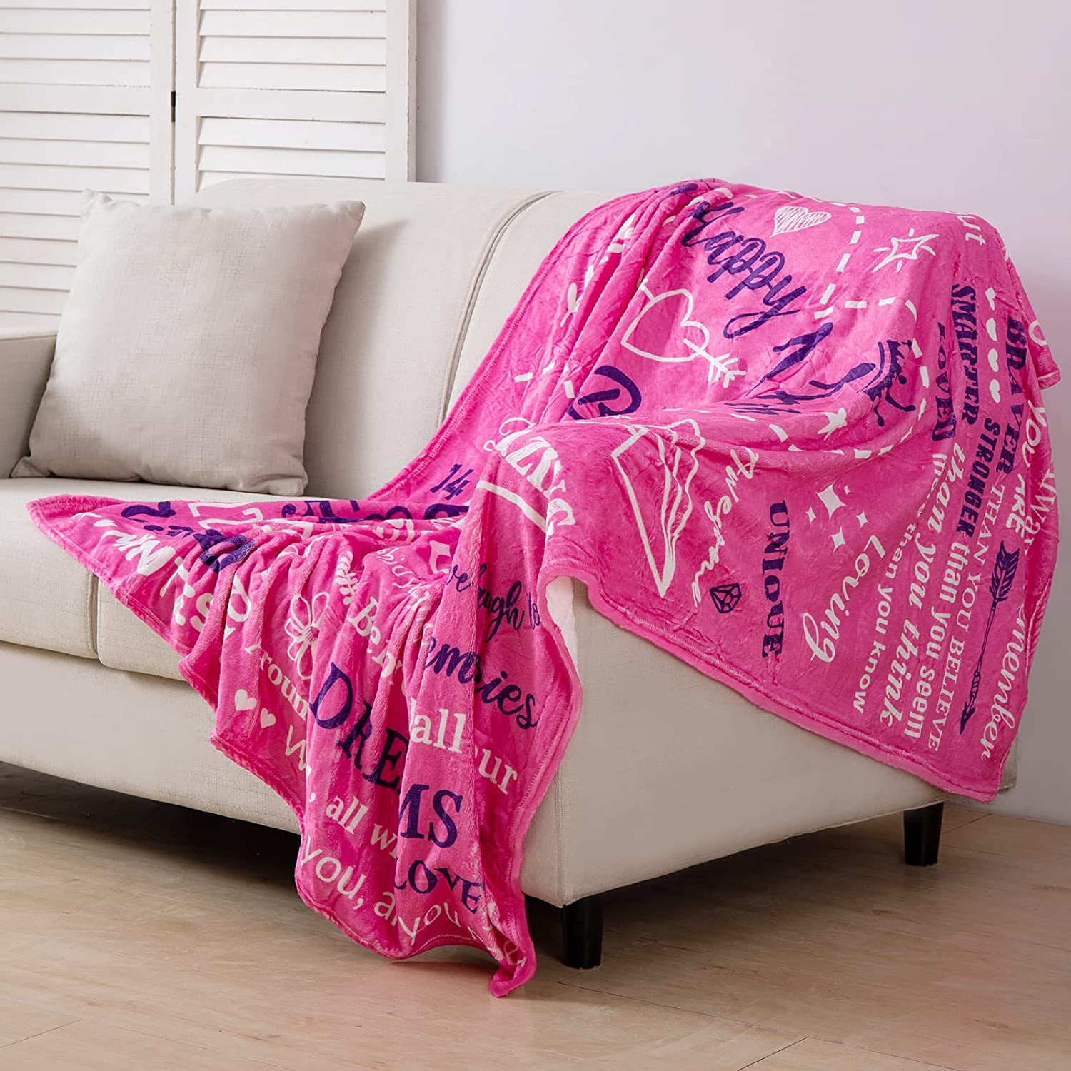 OWL QUEEN 15th Birthday Gifts for Girls - Best Gifts for 15 Year Old Girls  Throw Blanket,Gifts for 15 Year Old Girls Teenage Girls Birthday
