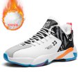 thumbnail image 3 of Nuevos zapatos deportivos de cuero para hombre con parte superior alta cruzada y algodón para parejas, zapatillas informales, tenis, zapatillas para hombre, 3 of 4