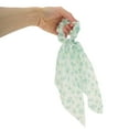 thumbnail image 4 of Unique Bargains 1 Pc Stylish Floral Ribbon Hair Elastics Hair Ties Beige Green, 4 of 5