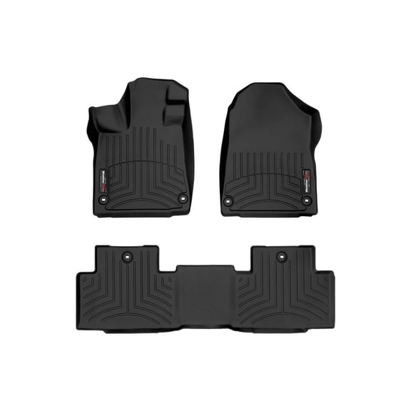 WeatherTech Custom Fit FloorLiners compatible with 2022-2026 Acura MDX - 1st & 2nd Row, Black
