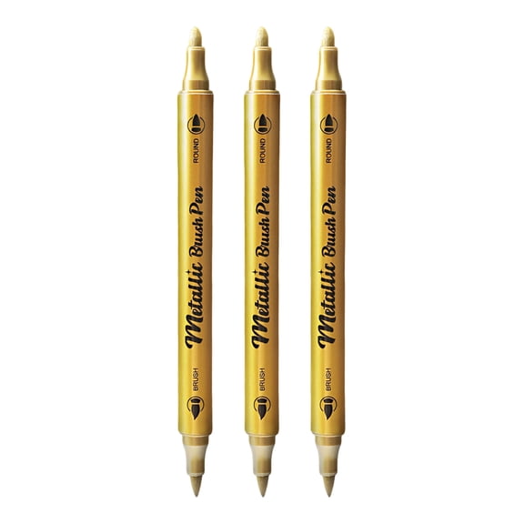 Leeye Gold Acrylic Glass Exquisite Art Marker Pen Tip and Suitable for Adults Adolescents in Rock 1ml Drawing DIY Craft
