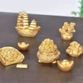 thumbnail image 3 of Árbol del dinero de la suerte del Feng Shui, bolsa de lingotes de oro, mascota del Festival de la primavera, adorno de escritorio, decoración del hogar y el automóvil, artesanía, 3 of 5