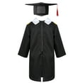 thumbnail image 2 of CHICTRY Kids Boys Girls Graduation Gown with Tassel Cap Ceremony Uniform Kindergarten Elementary School Dress Up Costume Yellow 10-12, 2 of 7