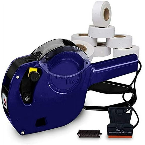 Perco Lite Price Gun with 5000 Blank Labelers, White