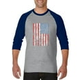 thumbnail image 1 of Artix - Mens Raglan Sleeve Baseball T-Shirts, up to Size 3XL - American Flag 4th of July, 1 of 4