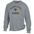 thumbnail image 2 of Men's ComfortWash Gray Illinois State Redbirds Arch Logo Garment Dyed Long Sleeve T-Shirt, 2 of 3