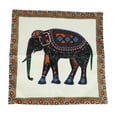 thumbnail image 2 of Indian Knitted Elephant Cotton Linen Throw Pillow Case Cushion Cover Decor, 2 of 5
