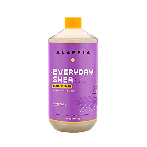 Alaffia Everyday Shea Bubble Bath Lavender, 32 Oz, 6 Pack