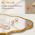 thumbnail image 2 of Fahomiss Modern 20" x 36" Scalloped Wall Mirrors - Bathroom Wall Mounted Mirrors for Wall Art Decor, Home Mirrors for Wall W/ Aluminum Frame for Bedroom & Living Room,Rose Gold, 2 of 12