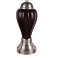 thumbnail image 2 of 27" Tall Ceramic Table Lamp, Urn-Shaped w/ Silver and Espresso finish, Shade, 2 of 5