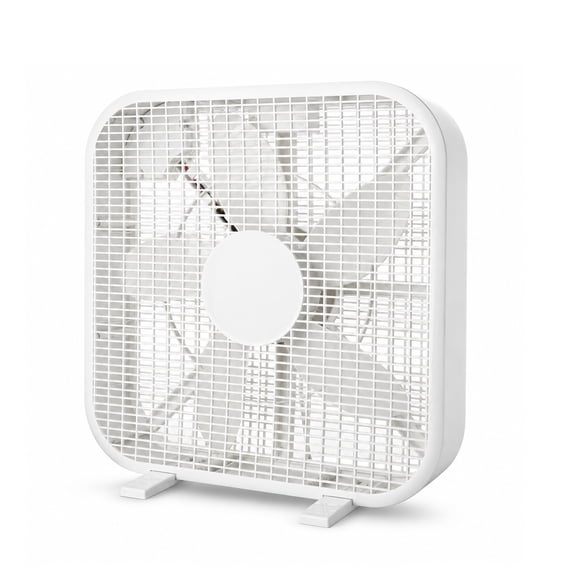 3-Speed Portable Box Fan with Carry Handle, 20 Inch Cooling Fan with 5 Ft Cord, 80W