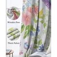 thumbnail image 3 of Spring Floral Kitchen Curtains Summer Flowers Botanical Birds Cafe Short Curtains for Bathroom Blackout Window Curtain Grommet Small Window Treatment Tier Drapes for Bedroom Living Room 27.5"x39"x2, 3 of 9