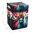 thumbnail image 5 of Starry Animals Foldable Car Garbage Can with Lid, Leak-proof, and Hanging Storage Bag - Trash Can for Car, 5 of 6