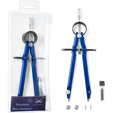Mr. Pen- Professional Compass with Lock and Free Life TIME Lead Replacement, Compass for Geometry And Drawing