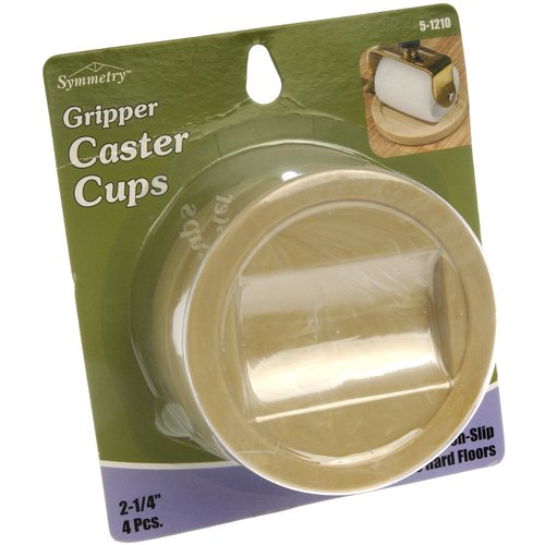 21/4" Round Gripper Base Cup for Bed Casters, 4 Pieces