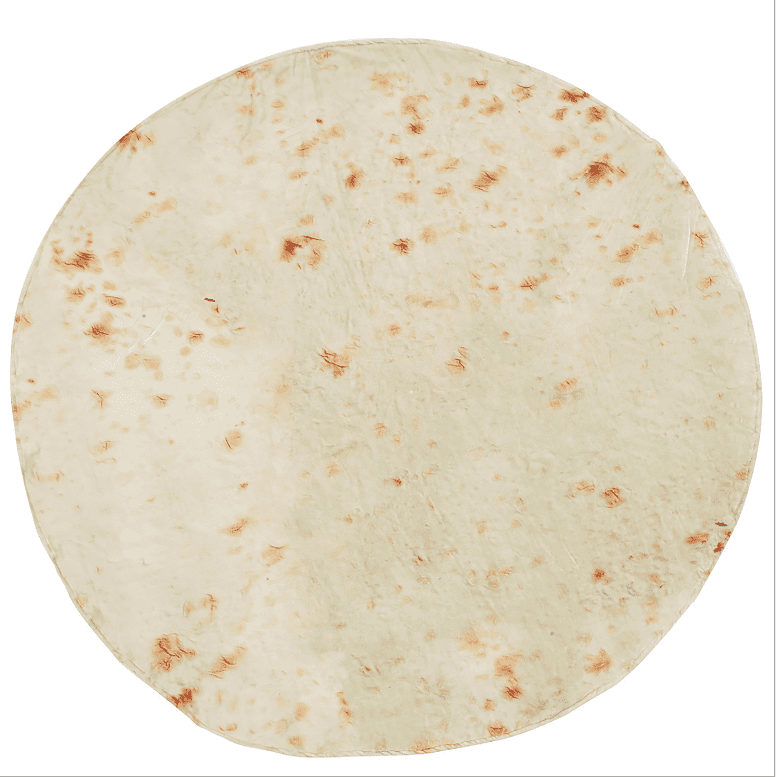 Burritos Blanket, Double Sided Giant Flour Tortilla Throw Blanket