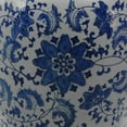 thumbnail image 3 of Oriental Furniture 14" Floral Blue & White Porcelain Tung Chi Vase, 3 of 4