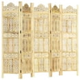 thumbnail image 5 of vidaXL Hand carved 5-Panel Room Divider 200x165 cm Solid Mango Wood, 5 of 5