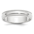 thumbnail image 1 of Solid 10k White Gold 5mm Milgrain Half Round Wedding Band Size 9, 1 of 5