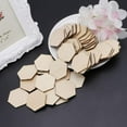 thumbnail image 2 of 50pcs Hexagon Cut Unfinished Wooden Discs Embellishments Arts Crafts DIY, 2 of 9
