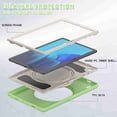 thumbnail image 2 of Dteck Kids Case for Galaxy Tab A7 10.4 2020 T500 T505 Rugged Kickstand with Pencil Holder Shockproof Heavy Duty Hybrid Three Layer Armor Silicone PC Tablet Cover, matchagreen, 2 of 6