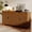 Walnut, variant on TOKSOM 63" White Buffet Cabinet Sideboard, Modern Kitchen Storage Credenza, Dining Room Coffee Bar Server Console Table with 2 Wide Drawers, 4 Fluted Doors & Adjustable Shelves