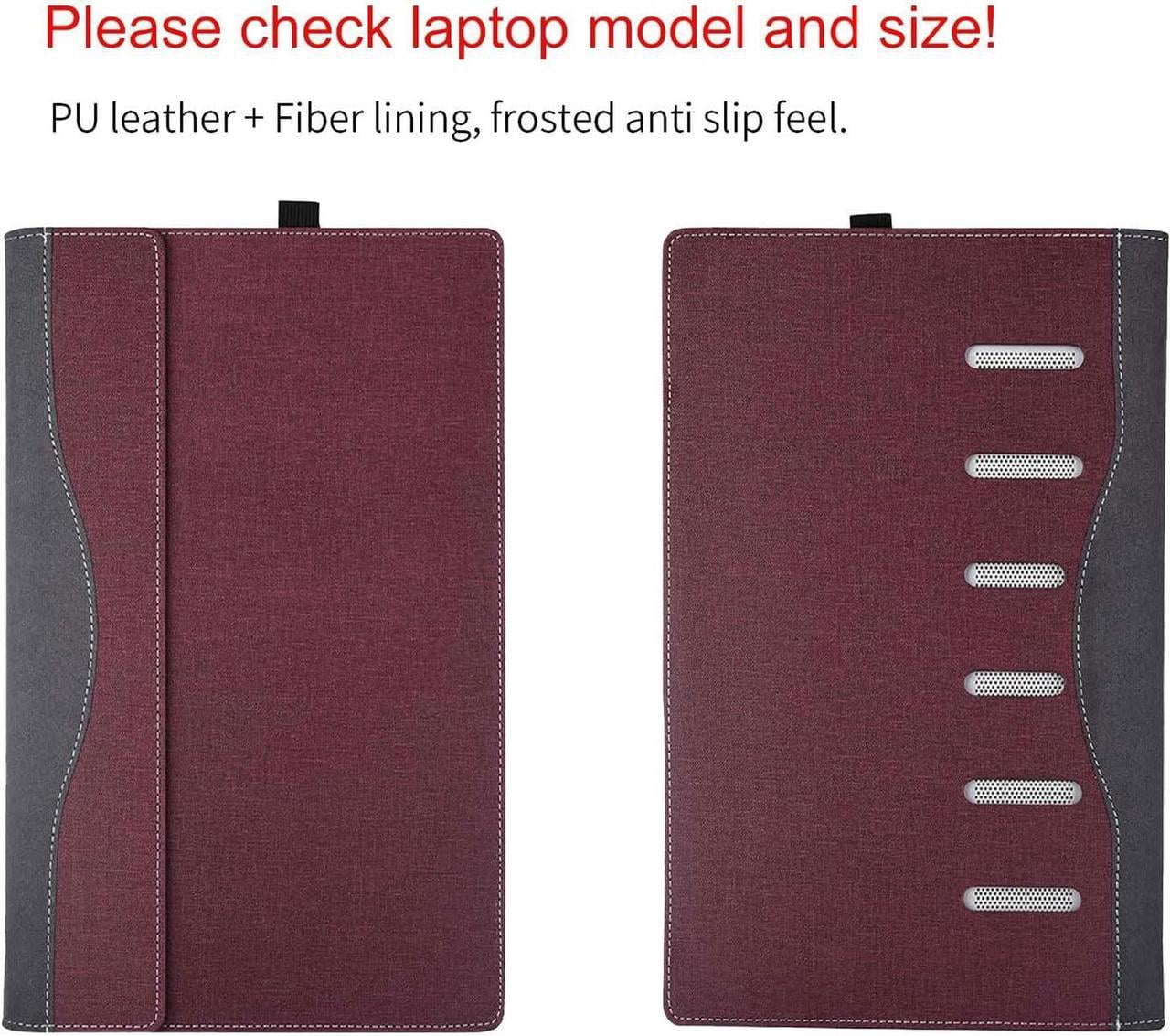 Case Cover for 14 inch 2-in-1 Laptop Lenovo Yoga 7i 7 14ARP8 14IRL8 14ARB7 14IAL7, PU Leather Bag Notebook Protective Shell Sleeve with Pen Holder