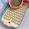 thumbnail image 4 of Rabbit Litter Box with Grid Potty Trainer, 14.5 x 9.5 Inches, Guinea Pig Litter Box Anti Tip Pet Toilet Training Corner for Rabbit(Blue L), 4 of 7