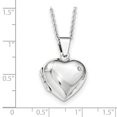 thumbnail image 3 of SS White Ice Diamond Heart Locket Pendant Necklace 18 Inch, 3 of 3