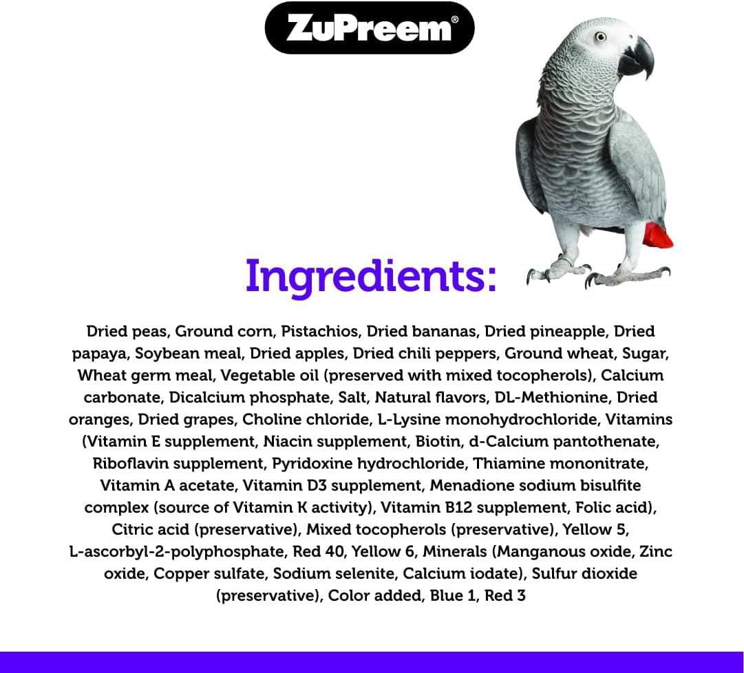 Zupreem Pure Fun Bird food For Parrots & Conures